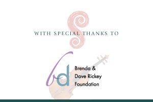 Brenda and Dave Rickey Foundation Special Thanks Graphic