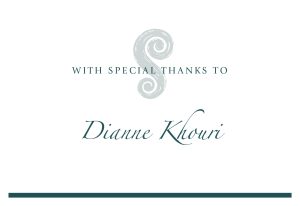 Dianne Khouri Special Thanks Graphic