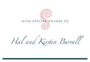 Hal and Kirsten Burrall Special Thanks Graphic